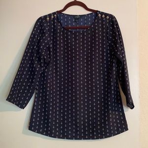 J Crew Anchor Design Blouse